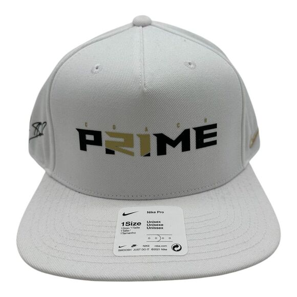 Nike Pro Coach Prime Flatbill Snapback Hat White‎ Adjustable Colorado Buffaloes - Picture 1 of 8